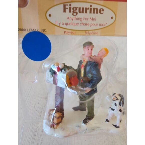 Lemax anything for me mailbox dog dad child people figuring new 2000 village acc - Picture 2 of 6